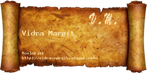 Vidra Margit névjegykártya